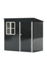 8.5x5.5 7.3x4FT Metal Garden Shed Outdoor Storage Tool Sloped Roof Box W/ Window