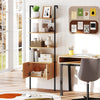 Boho Open Display Shelf Storage Organizer with Rattan Cabinet-Natural