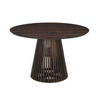 Remi Round Solid Mango Wood Dining Table Walnut 1.4m (96)