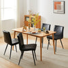 2x Black Dining Chairs Faux Leather High Back Armless Dinging Room Line Design