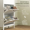 3 Drawer Shoe Cabinet with Flip Doors for Hallway, Entryway, White