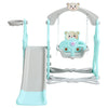 2-in-1 Kids Slide and Swing Climber Set Toddler Baby Swing Seat with Story&Music
