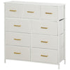 Chest of Drawers with 9 Drawers, Boucle Storage Organiser, Cream