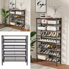 4/5/8 Tier Metal Shoe Rack Stand Space Save Storage Organiser Shelf with MDF Top