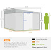 Large Metal Garden Shed 11 x 9ft Outdoor Tool Storage House Lockable Double Door