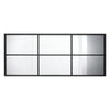 50x120CM WINDOW STYLE MIRROR LIVING ROOM DECOR HALLWAY GARDEN WALL GLASS (BLACK)