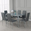 Set of 4/6 Diamond Dining Chairs Metal Legs High Back Seat Dining Room Furniture