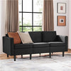 3-Seater Sofa 189CM For Living Room Fabric Upholstered Couch, Black