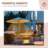 Electric Parasol Heater Infrared Quartz 2000W Mounted Outdoor Patio Umbrella