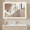 Illuminated LED Light Bathroom Mirror with Demister Touch Sensor Anti-fog 50x70