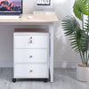 Mobile 3 Drawers Filing Cabinets Printer Stand Pedestal Lockable Bedside Table