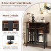 3 Piece Dining Table Set Extendable Kitchen Table Folding Breakfast Table