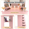 Dressing Table with LED Mirror Makeup Desk Vanity Table with 2 or 5 Drawers New
