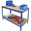 Q-Rax Garage Heavy Duty Steel Shed / Metal DIY Workbench Workshop Table Blue
