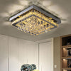 40cm Crystal Chandelier Lamp LED Square Crystal Ceiling Light Dimmable w/ Remote