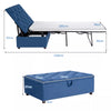 2-in-1 Convertible Sofa Bed Folding Ottoman Sleeper Space Saving Couch Lounger