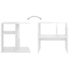 Side Table High Gloss White 50x30x50 cm Engineered Wood vidaXL