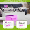 Modern White Coffee Table, Lift Top with RGB Lights & Storage, for Living Room