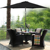 2.7 M Outdoor Patio Umbrella Garden Parasol with Crank Handle &Tilt Adjustment