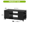 YITAHOME Black High Gloss Coffee Table with RGB LED Adjustable Shelf ,97.5×48×45