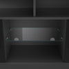 High Gloss 2 Door TV Unit Cabinet 135cm Black TV Stand Sideboard Entertainment