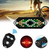 Bicycle Tail Light Rechargeable Smart Remote Control Turn Signal Warning Lamp