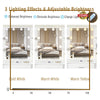 Modern Dressing Table Makeup Desk with Mirror Drawers Stool 10 LED Light Bedroom