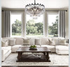 Modern Black Crystal Chandelier 24'' Round 4-Tier Crystal Lighting Fixture