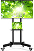 TV Stand on Wheels for 32-85 Inch Screens up to 60kg, Height Adjustable Rolling