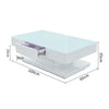 Luxury Glass Cofffee Table High Gloss Table with Storage Living Room Furniture