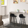 1/2/4/6x Kitchen Bar Stool Samt Padded Pub Chair w/ Backrest High Counter Stool