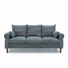 Panana Linen Fabric 2 & 3 Seater Sofa Couch with Wood Legs 3 Colours