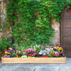 Garden Solid Fir Wood Raised Flower Bed Vegetable Herb Planter Grow Rectangular