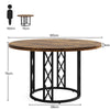 Tribesigns Round Dining Table for 4-6 People, 120 CM Kitchen Table, ONLY Table