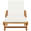 Brokky Loungers 2 pcs with Table Solid Wood Acacia, Bed Chair with High T8O7