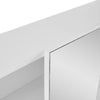 Bathroom Mirror Cabinet 2 Doors White Waterproof Wall Mounted Storage Wood