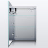 LED Bathroom Mirror Cabinet With Shaver Socket Dimmable Light Demister 500×700mm