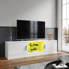 High Gloss 150cm TV Stand Cabinet with LED Lights 2 Doors Living Room Sideboard