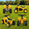 Kids Ride on ATV 6V Battery Powered Electric Quad Car w/Horn Sound-Yellow