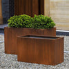 Red Rust Trough Plant Pot Garden Patio Planter Tub Outdoor Landscape Flower Box