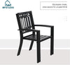2Pcs Outdoor Patio Dining Stackable Chair Wrought Iron Furniture Bistro Chair
