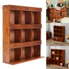 Retro Desktop Organizer Wall Storage Cabinet Cupboard Wooden Shelf Storage Box