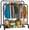 Heavy Duty Clothes Rail Rack Garment Hanging Display Stand Shoes Storage Shelves