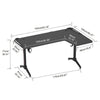 L Shaped Gaming Desk RGB Light Standing Desk Rising Sit Stand Up Corner PC Table