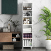 Gloss White Tall Bathroom Cabinet High Slim Narrow Cupboard Storage Unit