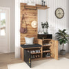 Coat Rack, Coat Stand with Shoe Storage Bench and Mirror for Hallway, Entrance