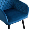 Set of 2 Armchairs Dining Chairs with Arms Velvet PU Faux Leather Chairs Kitchen