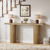63-Inch Farmhouse Extra Long Console Table, Wooden Rectangular Foyer Sofa Table
