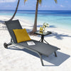 Garden Sun Lounger 6 Positions Adjustable Chaise Lounge Deck Sunbed