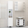 3 Piece Bathroom Furniture Set White Chipboard G0D8